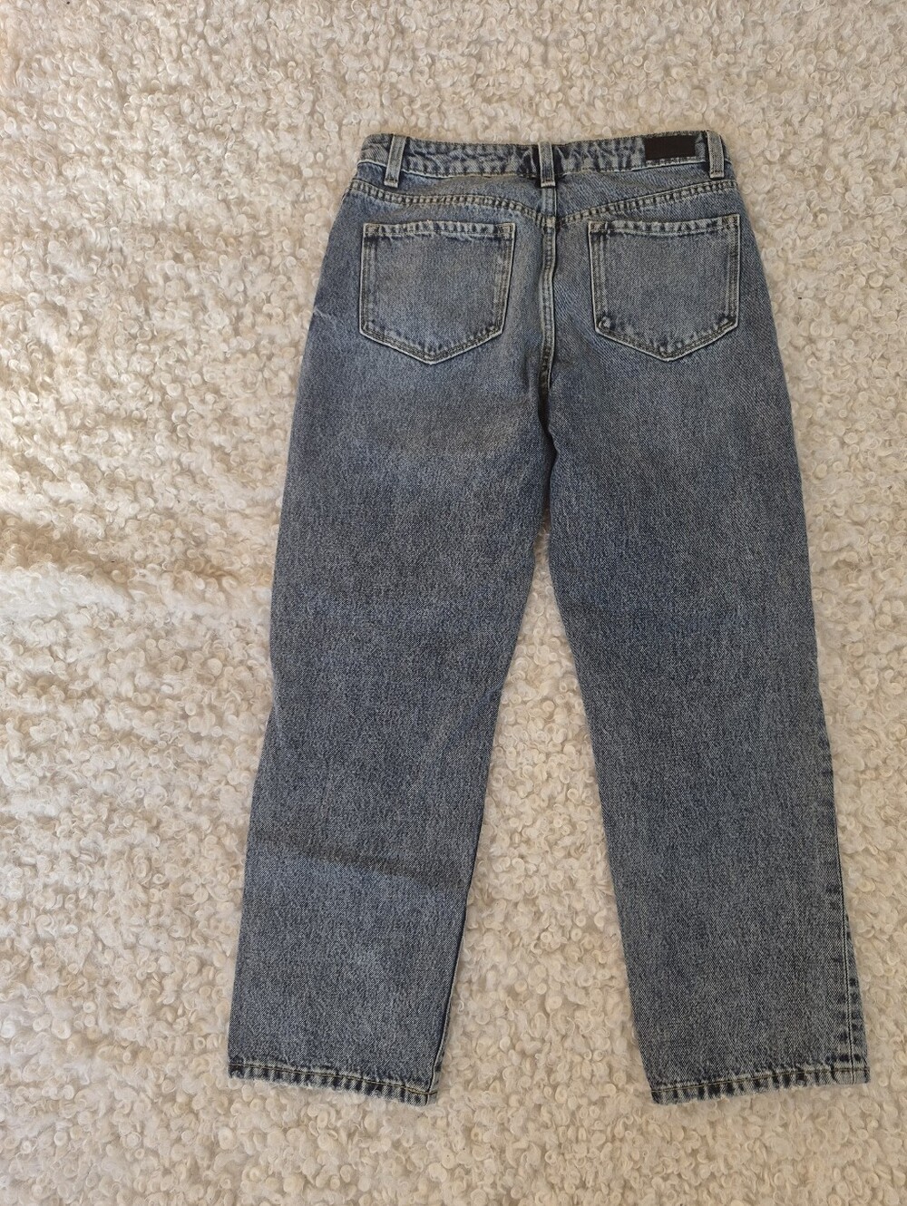 Denver Hayes High Rise Straight Crop Denim Jeans Blue 6 Classic Casual 80's Y2K - Picture 7 of 11